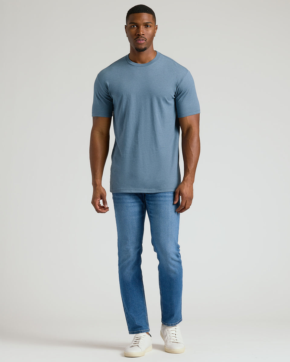 Dark Heather Tempest Tall Straight Hem Crew Neck T-Shirt