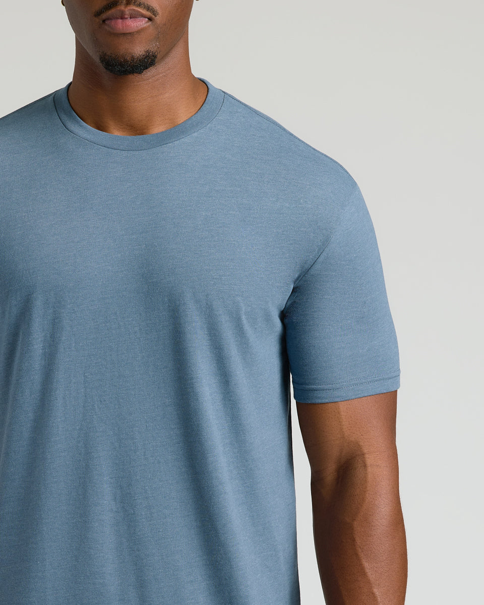 Dark Heather Tempest Tall Straight Hem Crew Neck T-Shirt