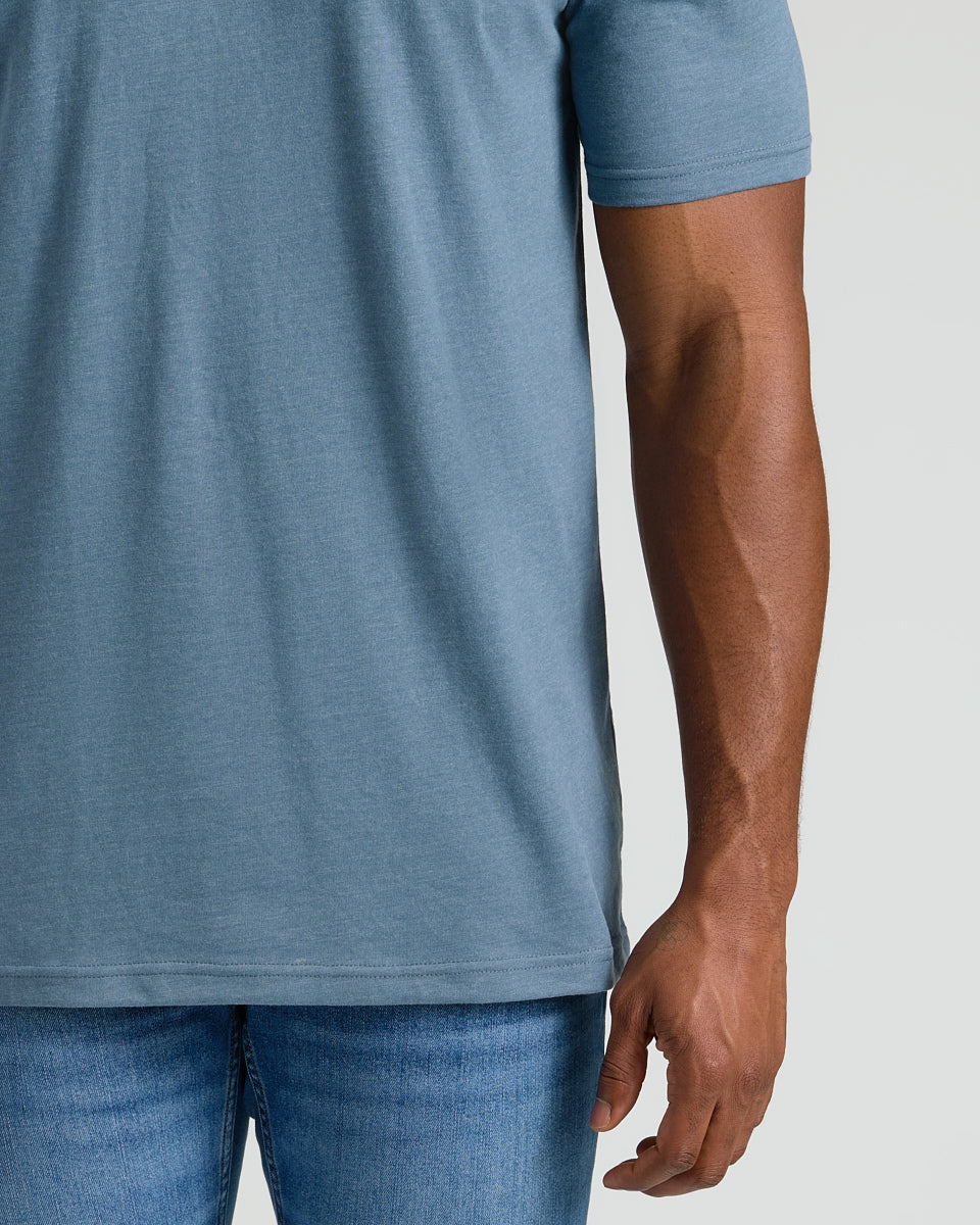 Dark Heather Tempest Tall Straight Hem Crew Neck T-Shirt