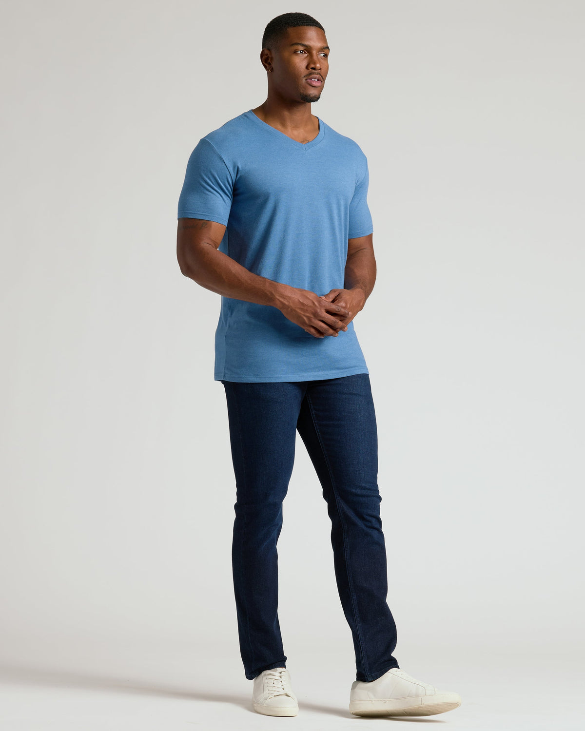 Dark Heather Blue Lake Tall Classic V-Neck