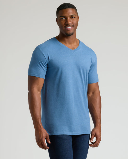 Dark Heather Blue Lake Tall Classic V-Neck