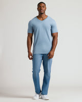 Heather Indigo Tall Short Sleeve Classic V-Neck