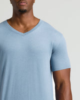 Heather Indigo Tall Short Sleeve Classic V-Neck