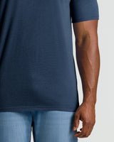 Heather Navy Tall Short Sleeve Classic V-Neck