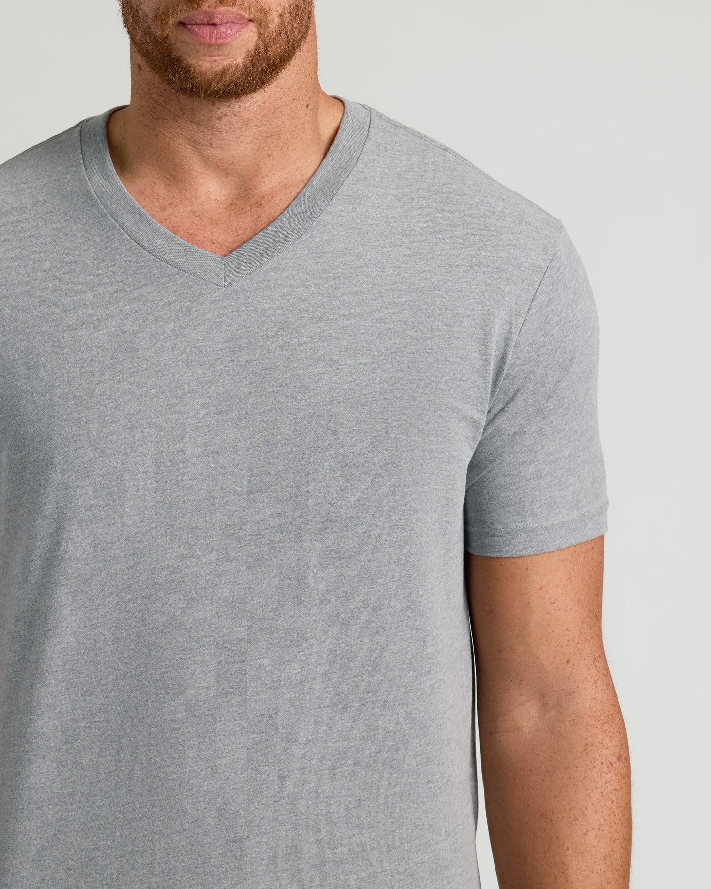 Heather Gray Tall Short Sleeve Classic V-Neck