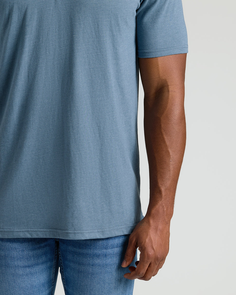 Dark Heather Tempest Short Sleeve Tall Polo