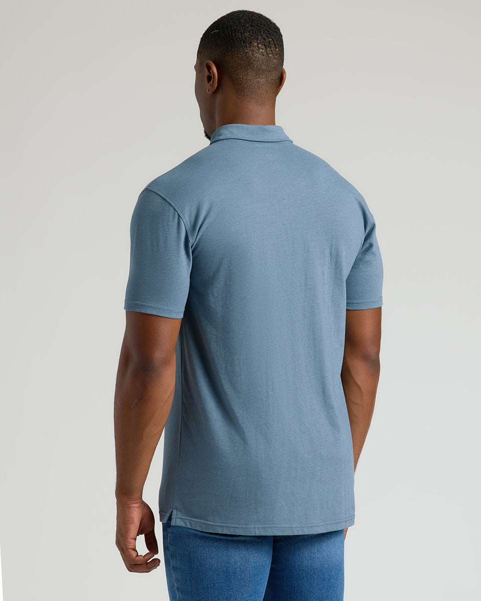 Dark Heather Tempest Short Sleeve Tall Polo