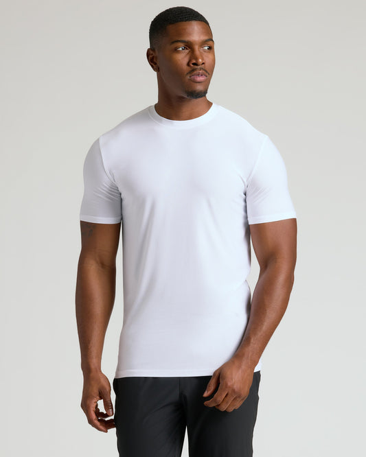 White Tall Active Crew Neck 2.0