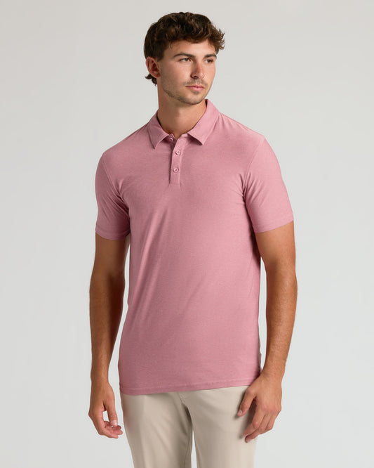 Quartz Rose Short Sleeve Tall Active Polo