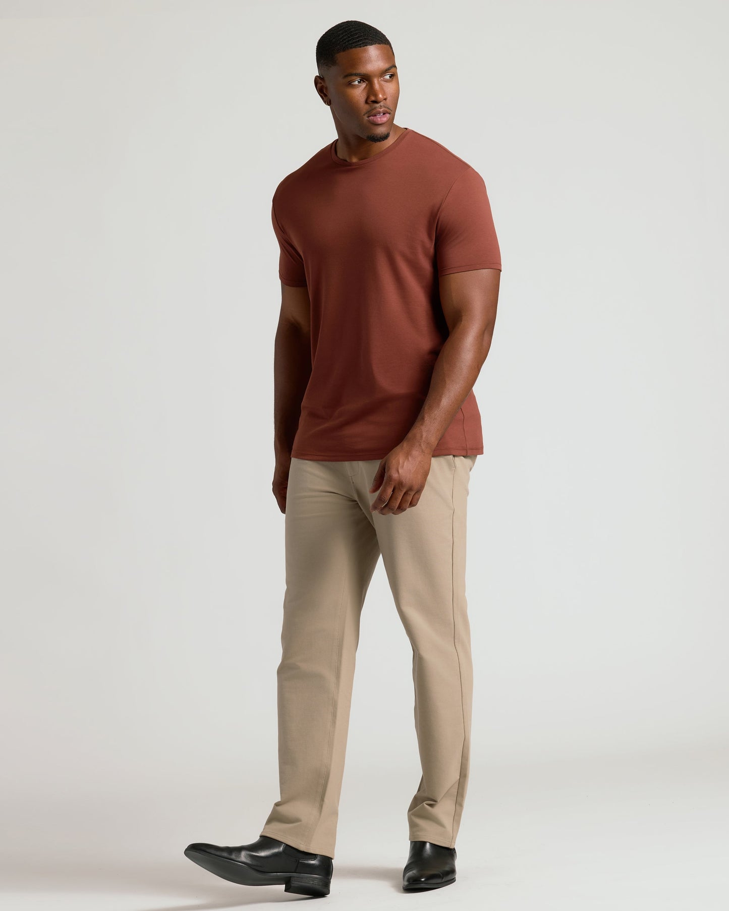 Chestnut Tall Pima Crew Neck