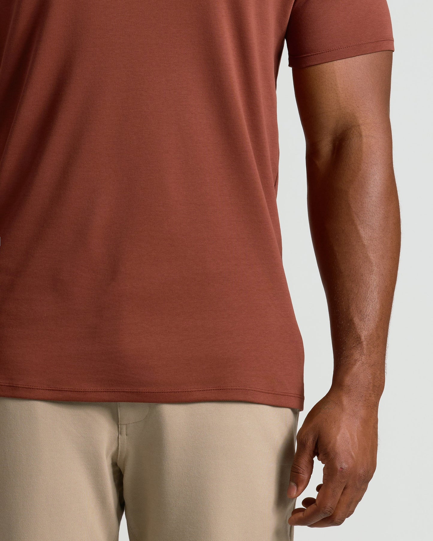 Chestnut Tall Pima Crew Neck