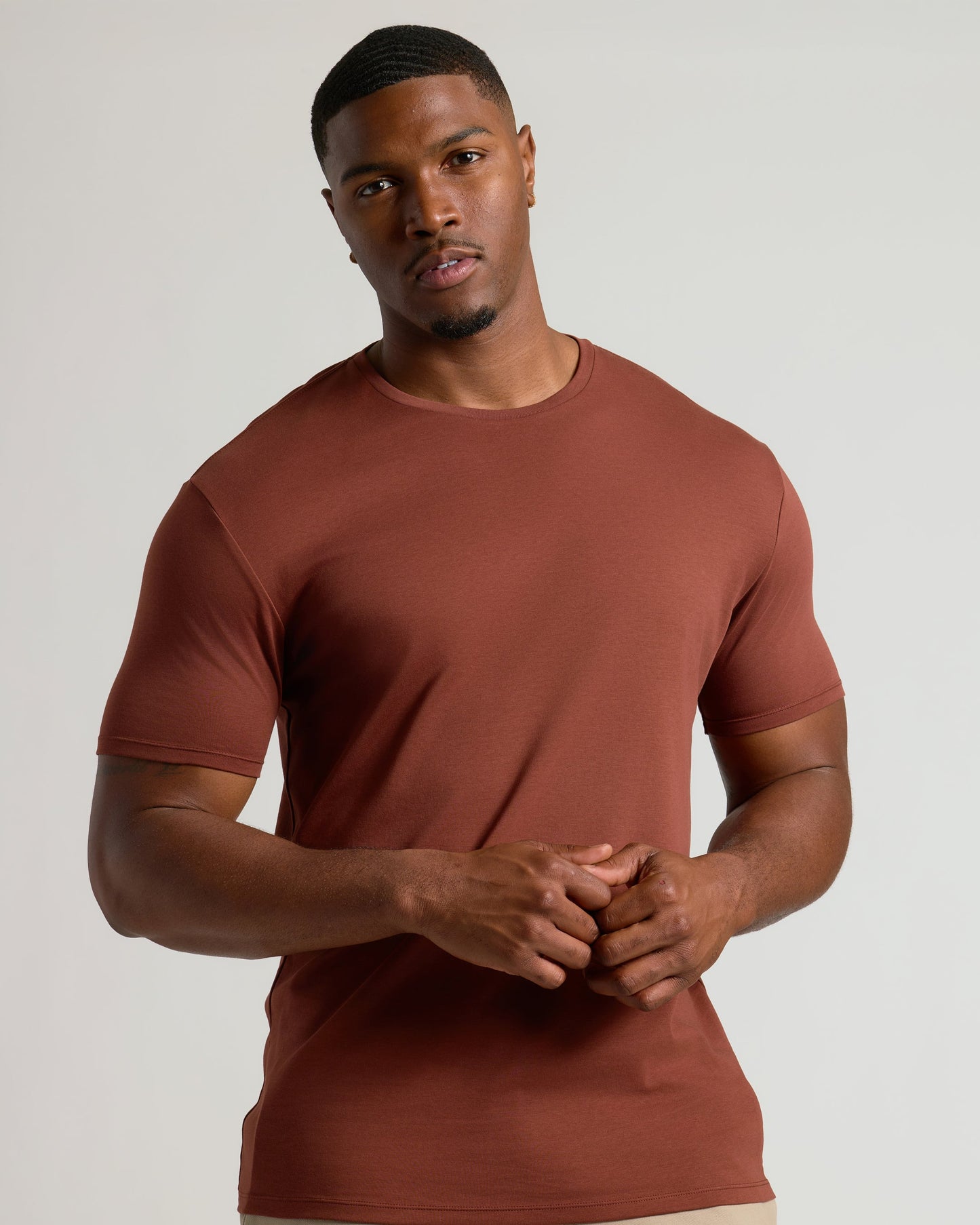Chestnut Tall Pima Crew Neck