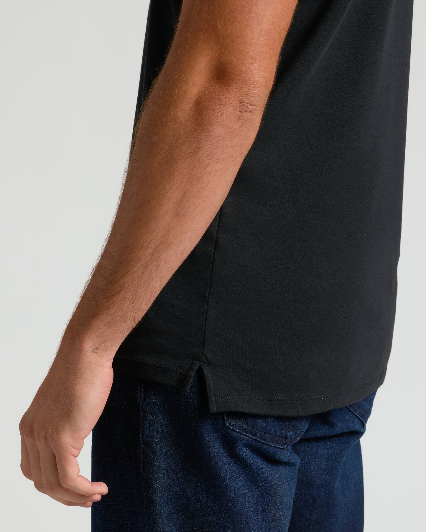 Black Tall Pima Polo