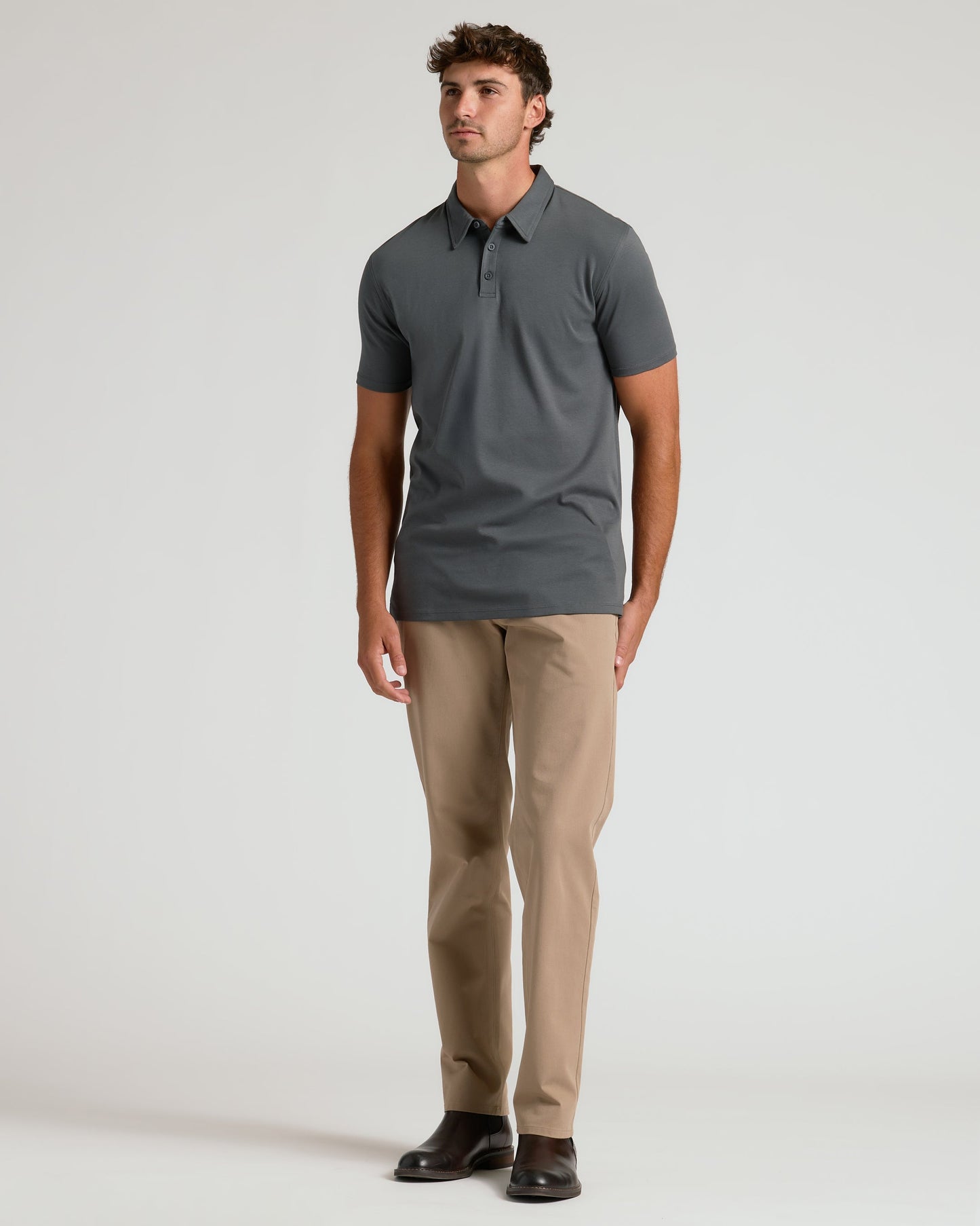 Carbon Tall Pima Polo