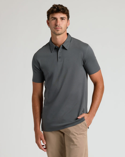 Carbon Tall Pima Polo