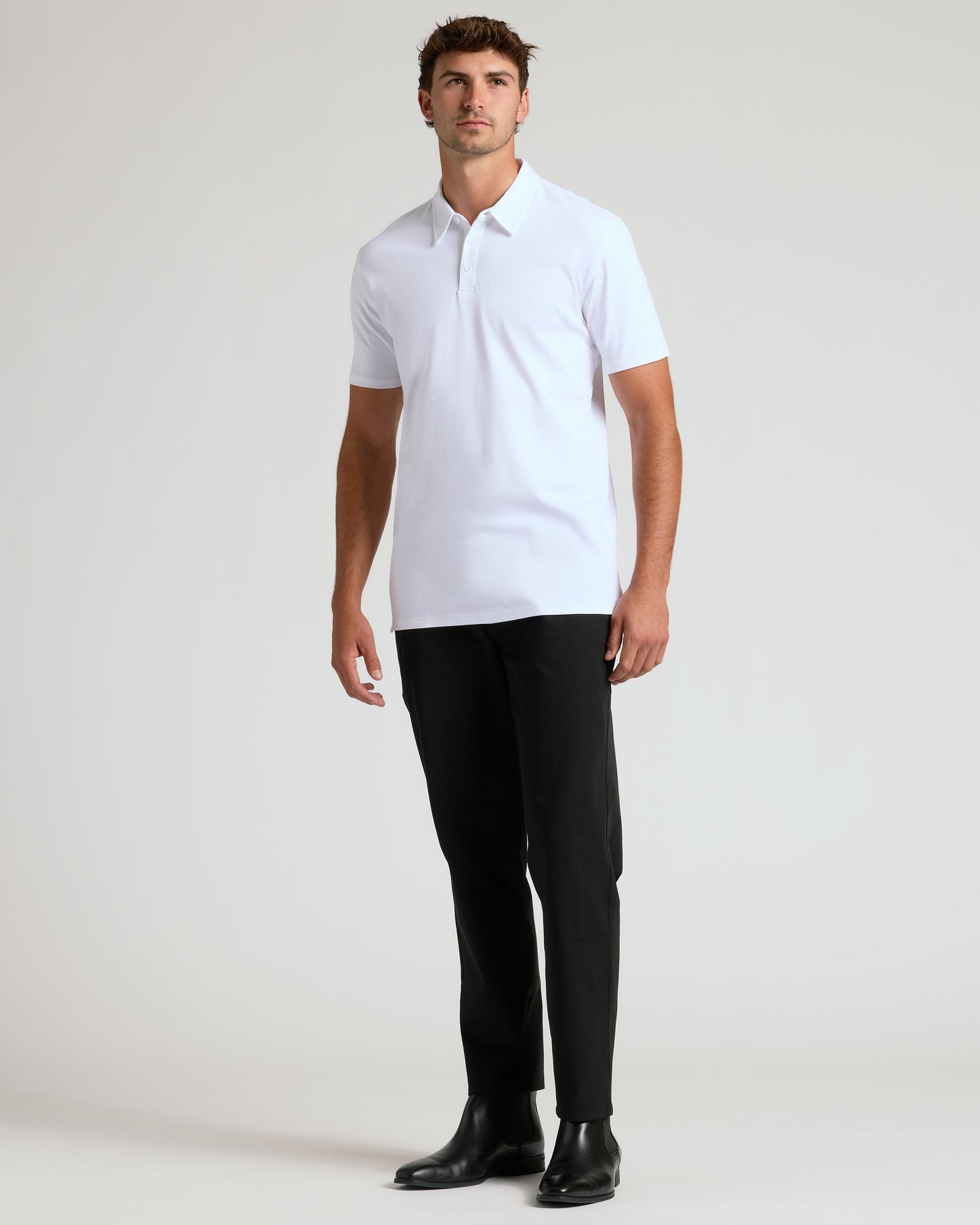 White Tall Pima Polo