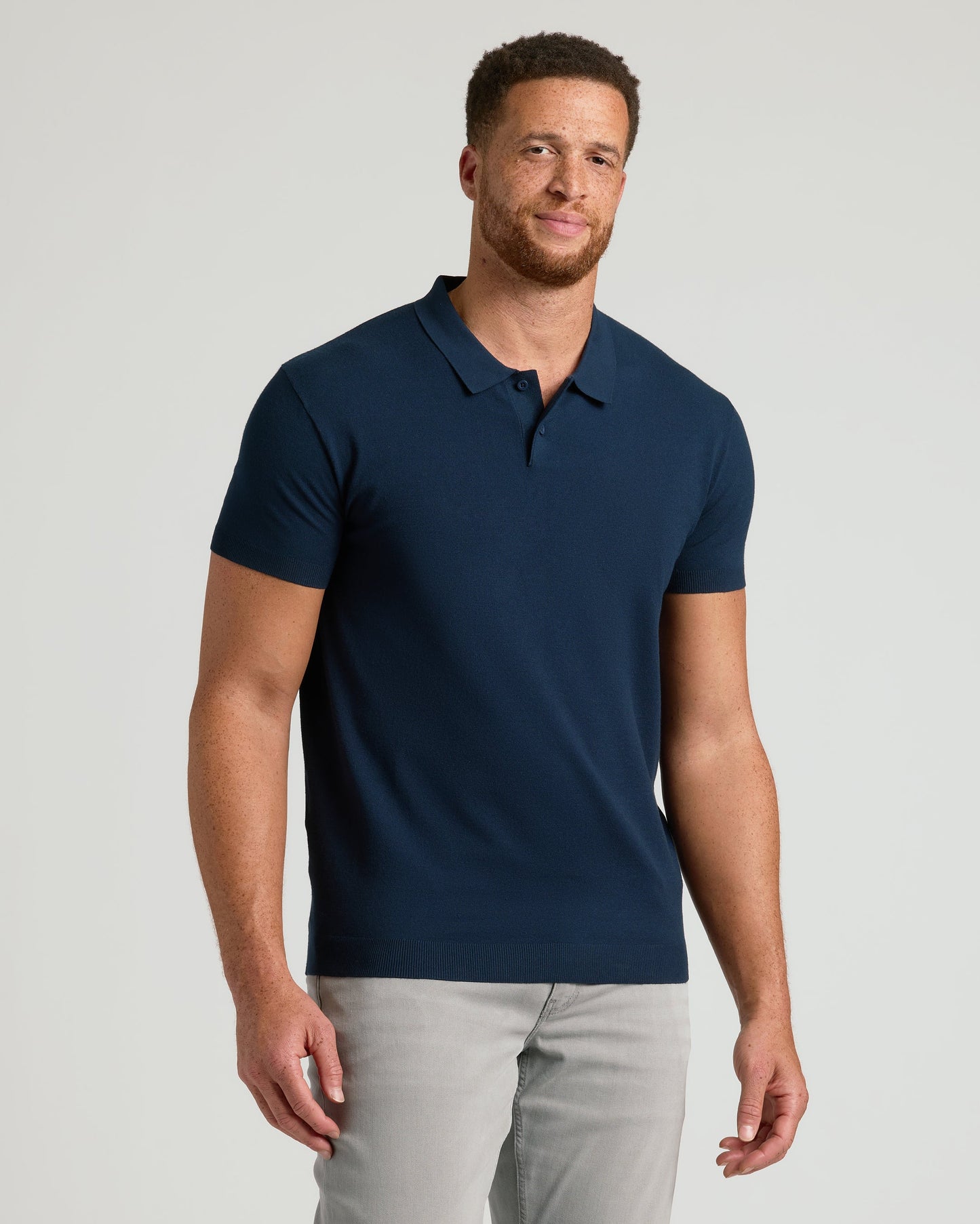 Navy Tall Dressy Polo