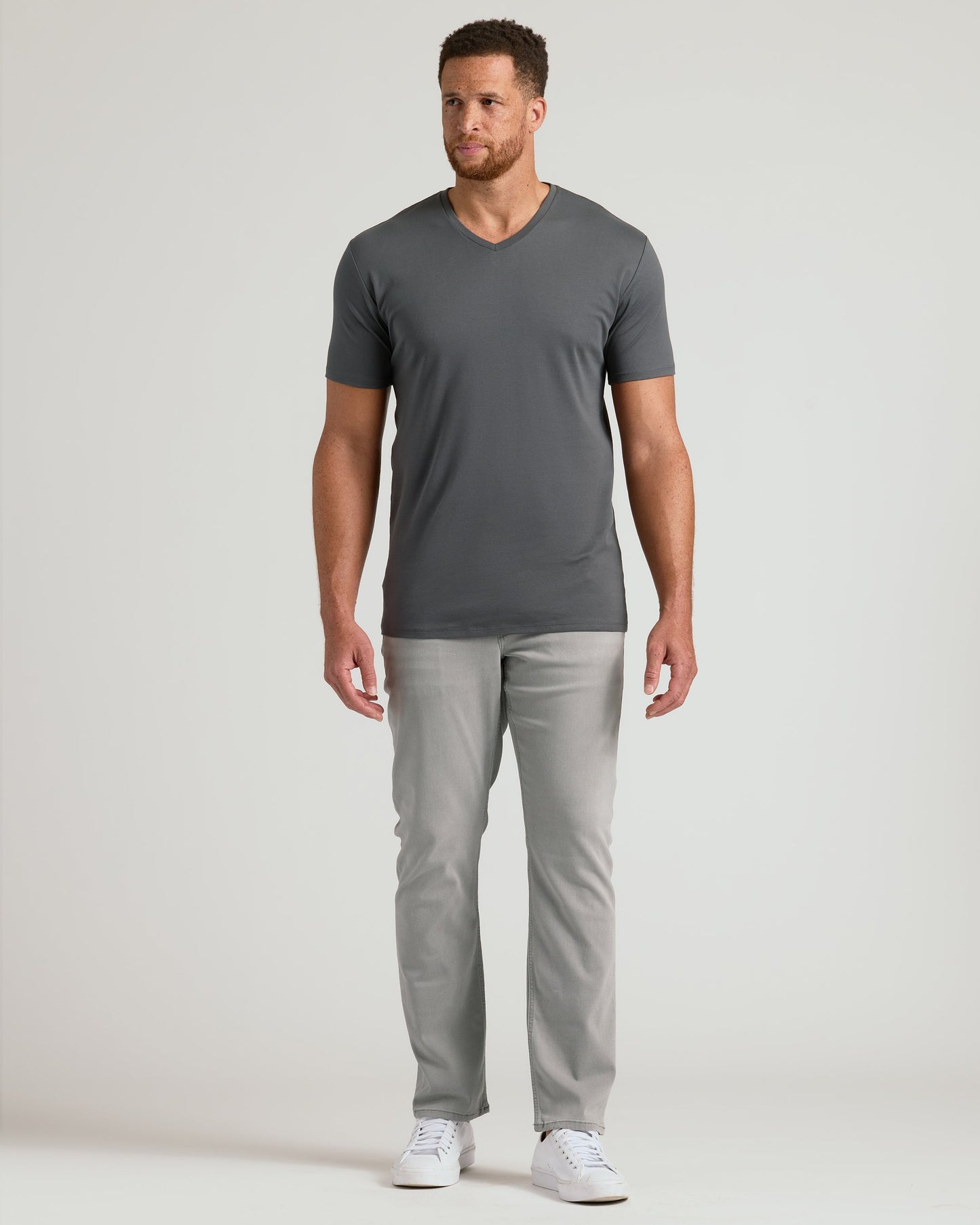 Carbon Tall Pima V-Neck