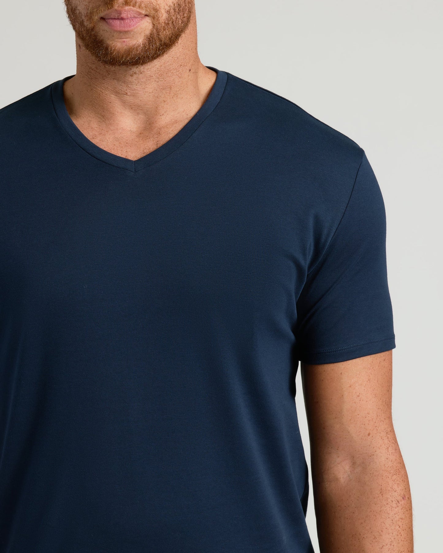 Navy Tall Pima V-Neck