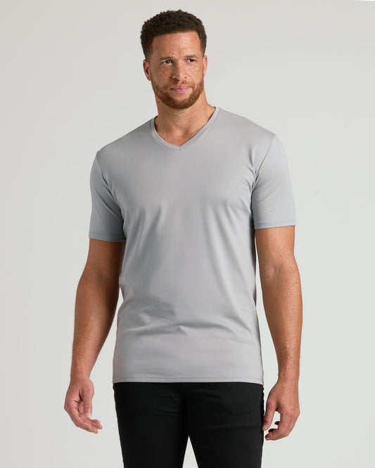 Steel Tall Pima V-Neck
