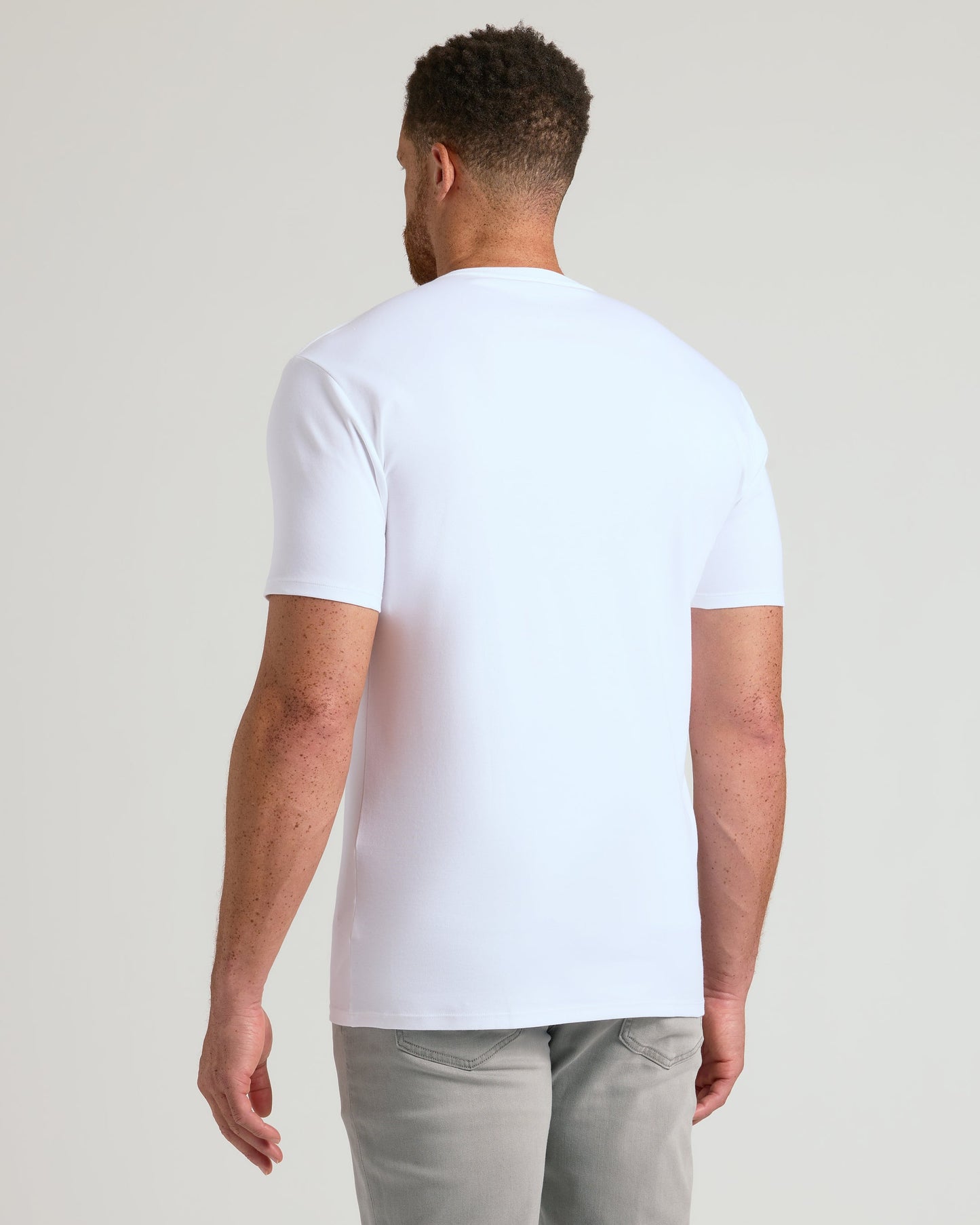 White Tall Pima V-Neck