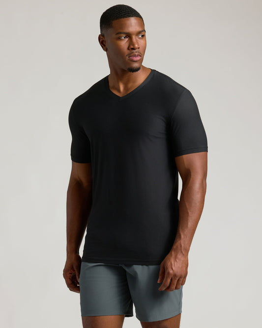 Black Tall Active V-Neck