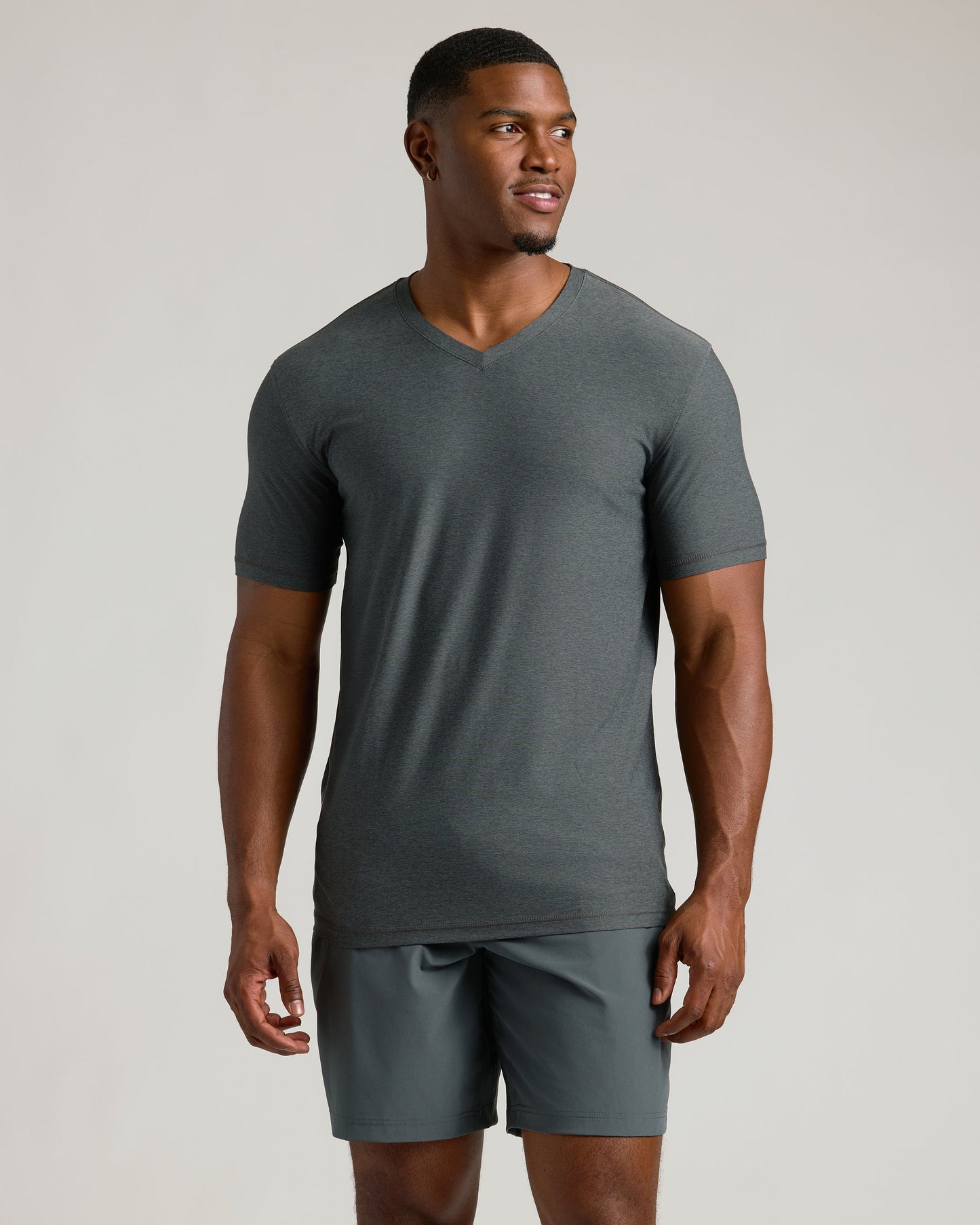 Charcoal Heather Gray Tall Active V-Neck