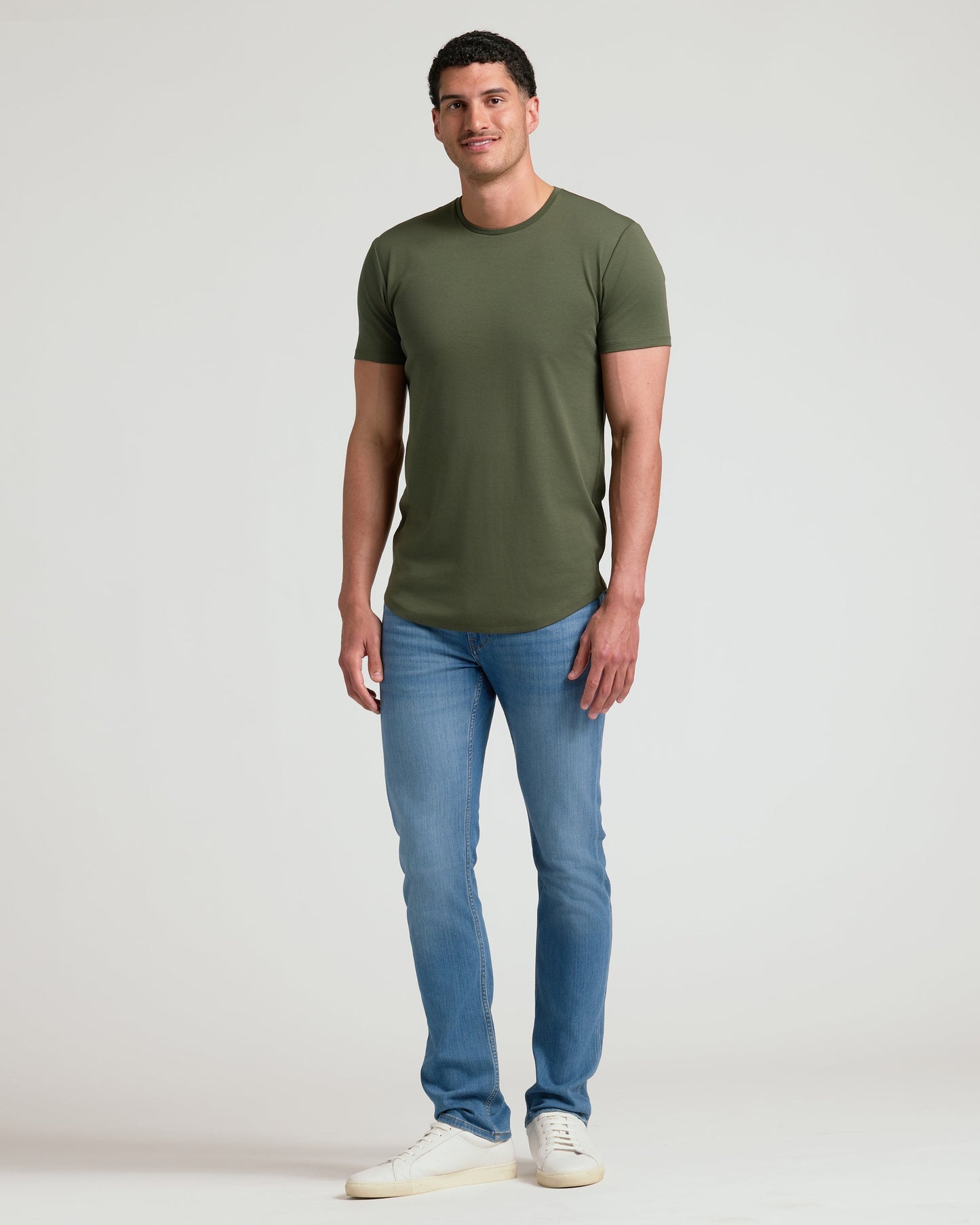 Grove Tall Pima Crew Curved Hem