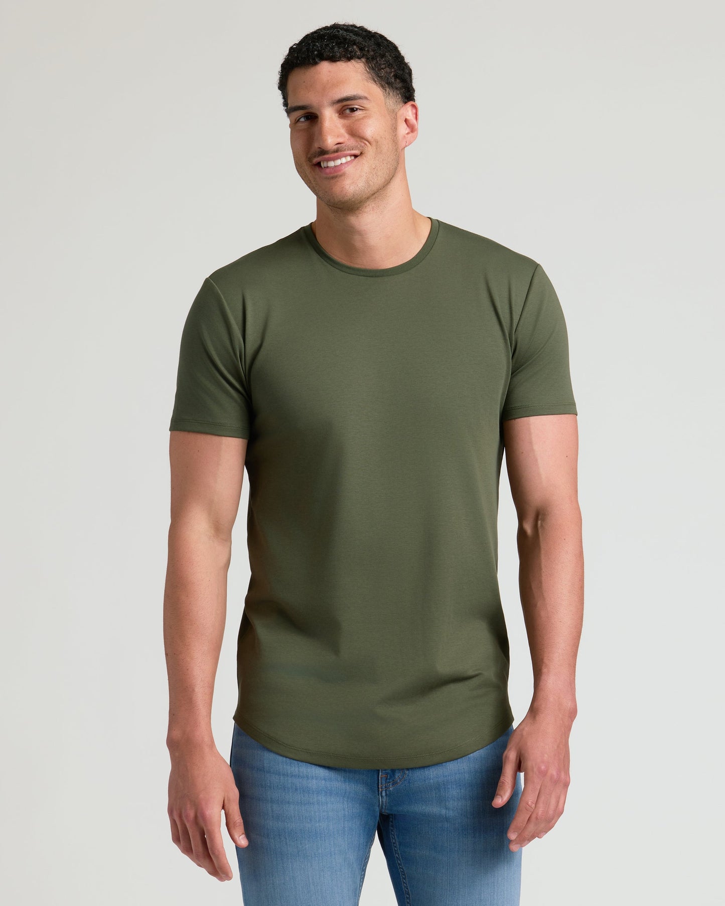 Grove Tall Pima Crew Curved Hem