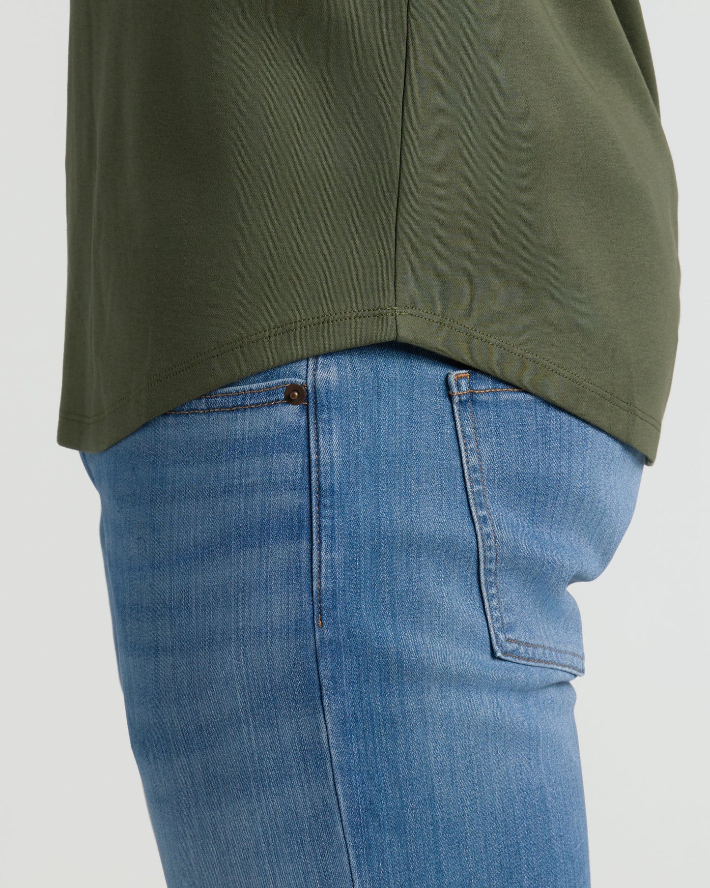 Grove Tall Pima Crew Curved Hem