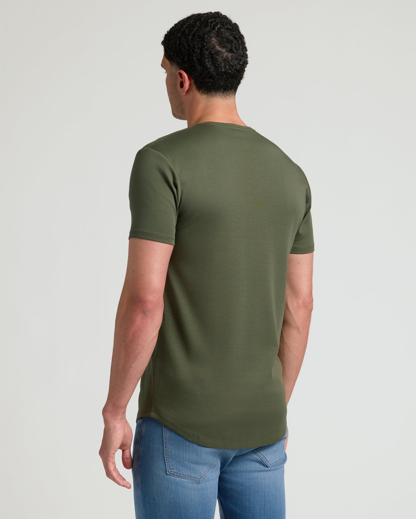 Grove Tall Pima Crew Curved Hem