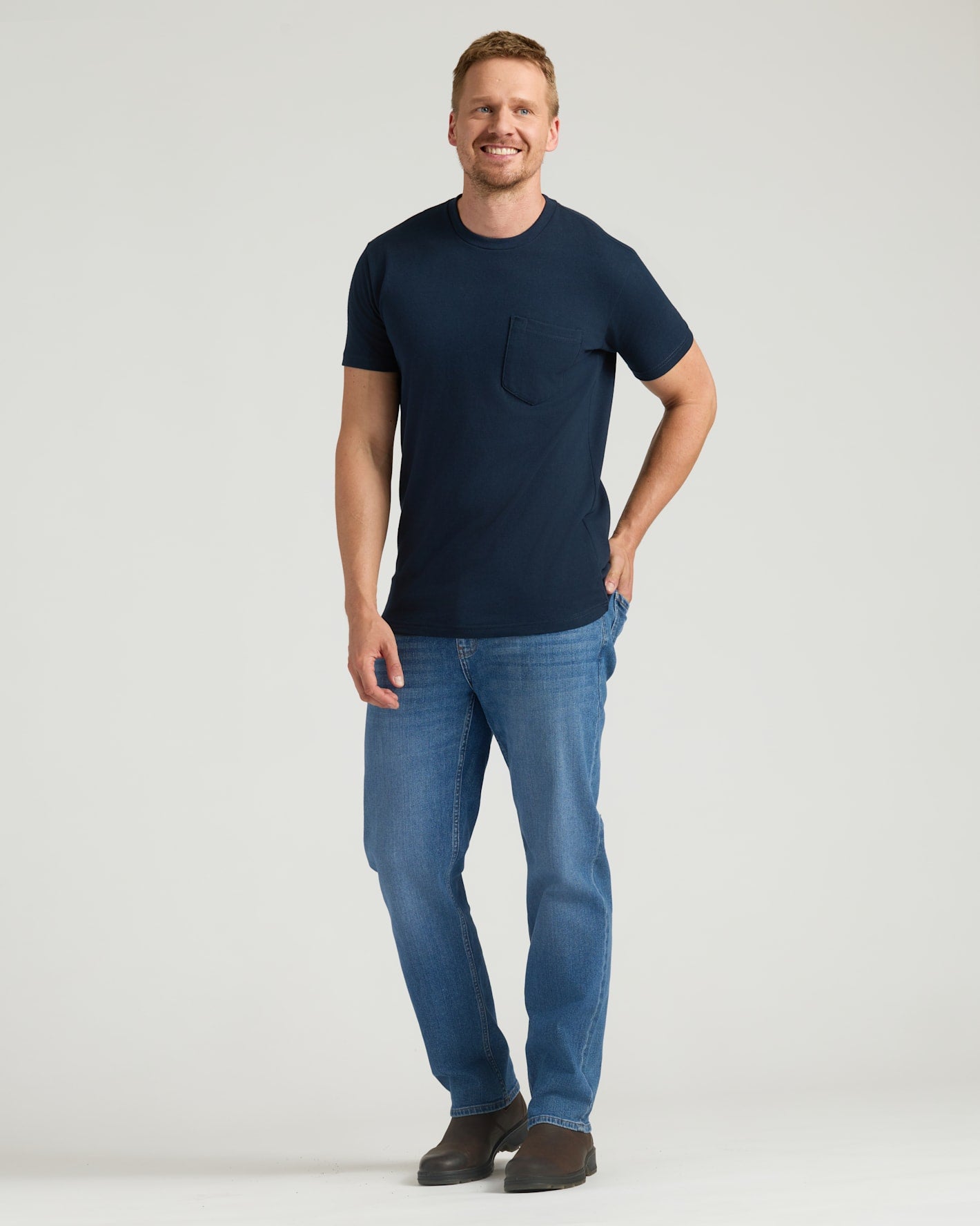 Navy Tall Heavyweight Pocket Crew