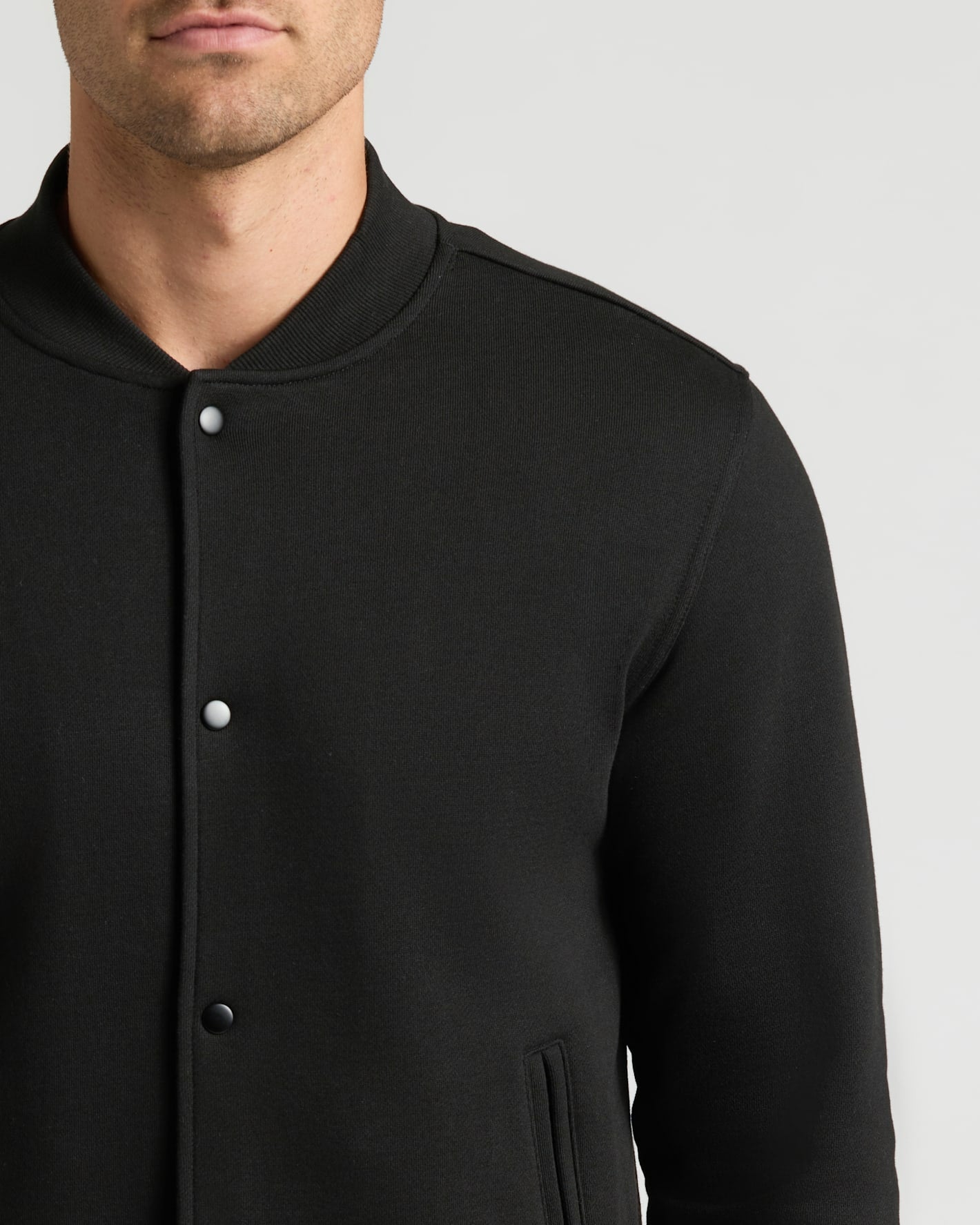 Black Fleece Bomber Jacket