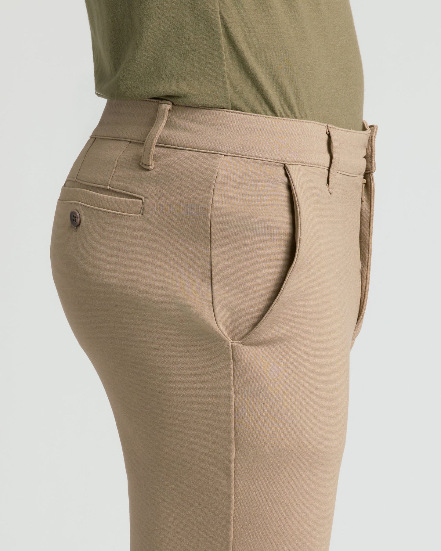 Khaki Slim Comfort Knit Chino Pant