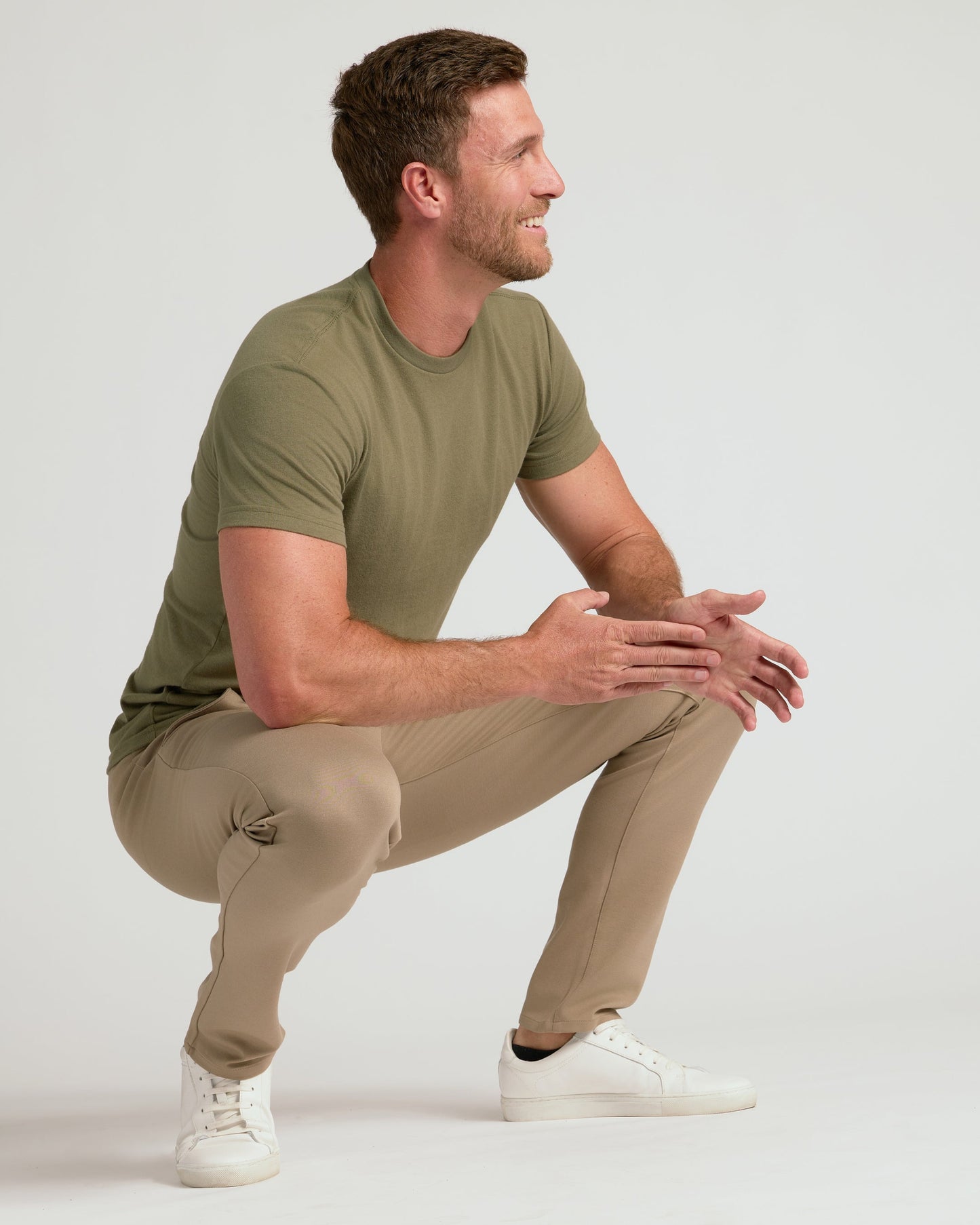 Khaki Slim Comfort Knit Chino Pant