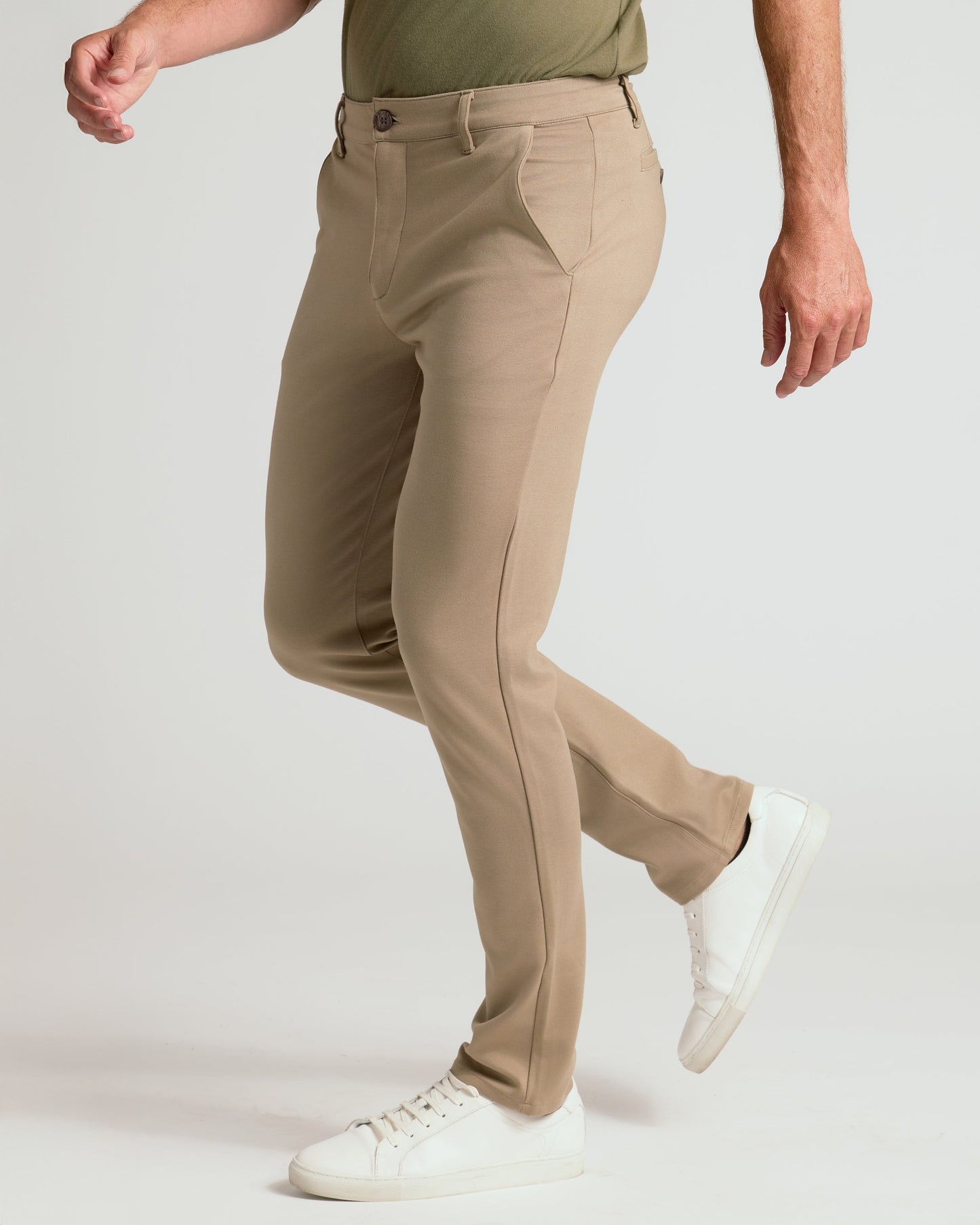 Khaki Slim Comfort Knit Chino Pant