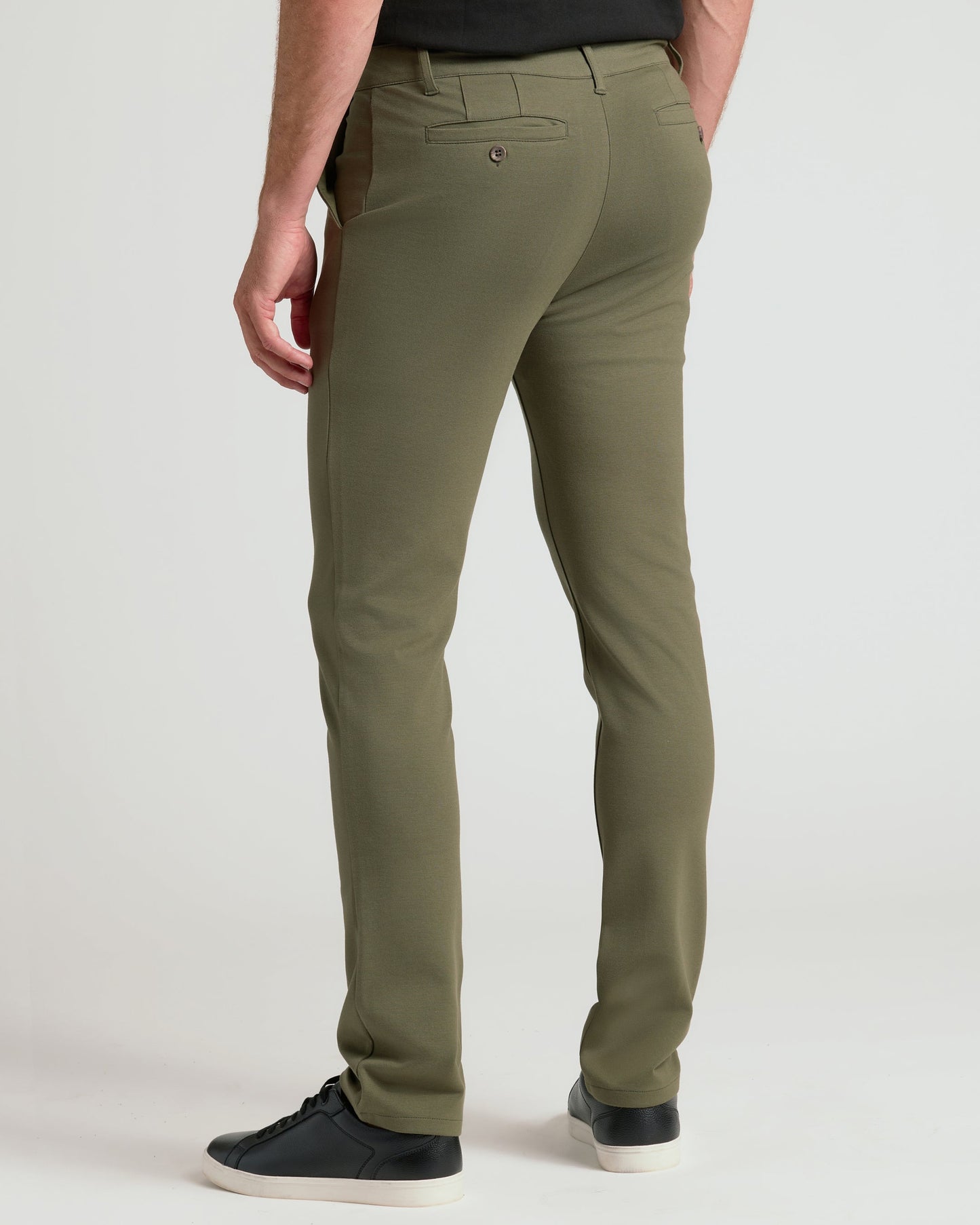 Military Green Slim Comfort Knit Chino Pant