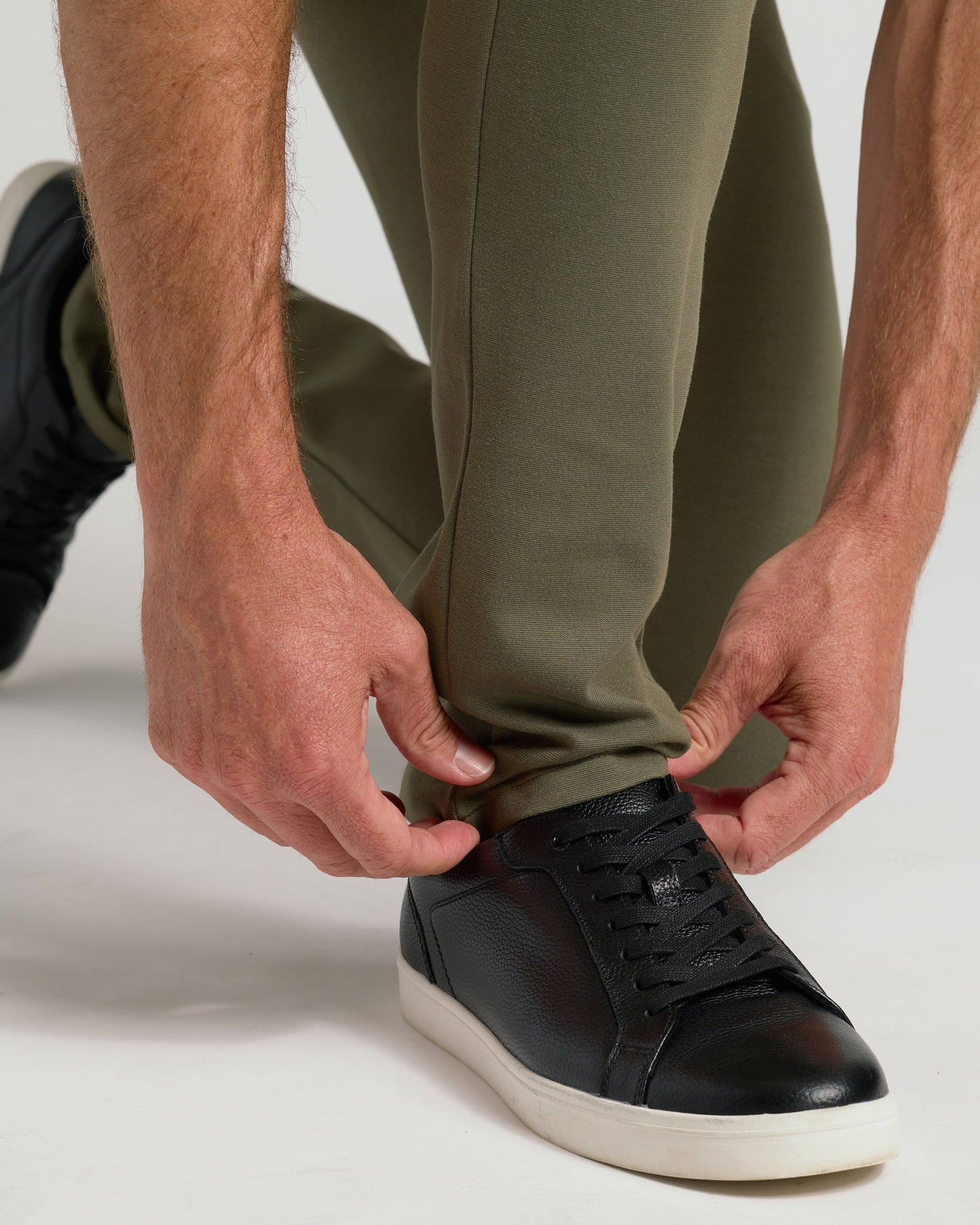 Military Green Slim Comfort Knit Chino Pant