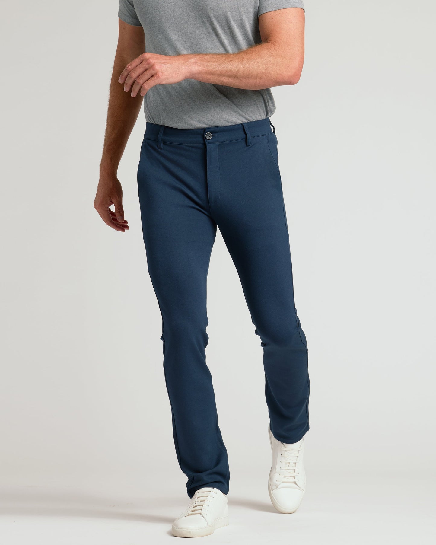 Navy Slim Comfort Knit Chino Pant