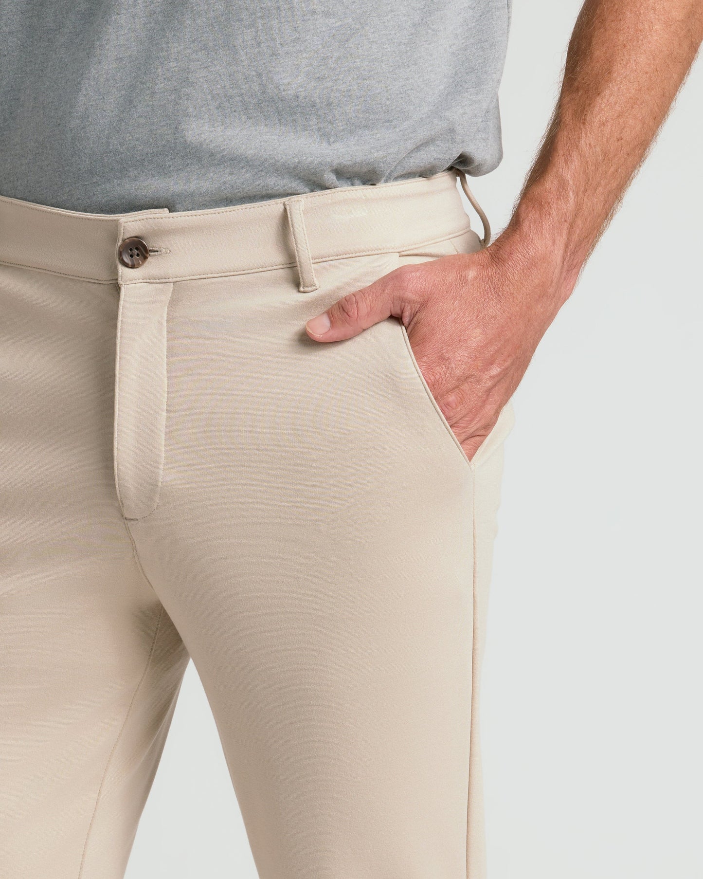 Sandstone Slim Comfort Knit Chino Pant