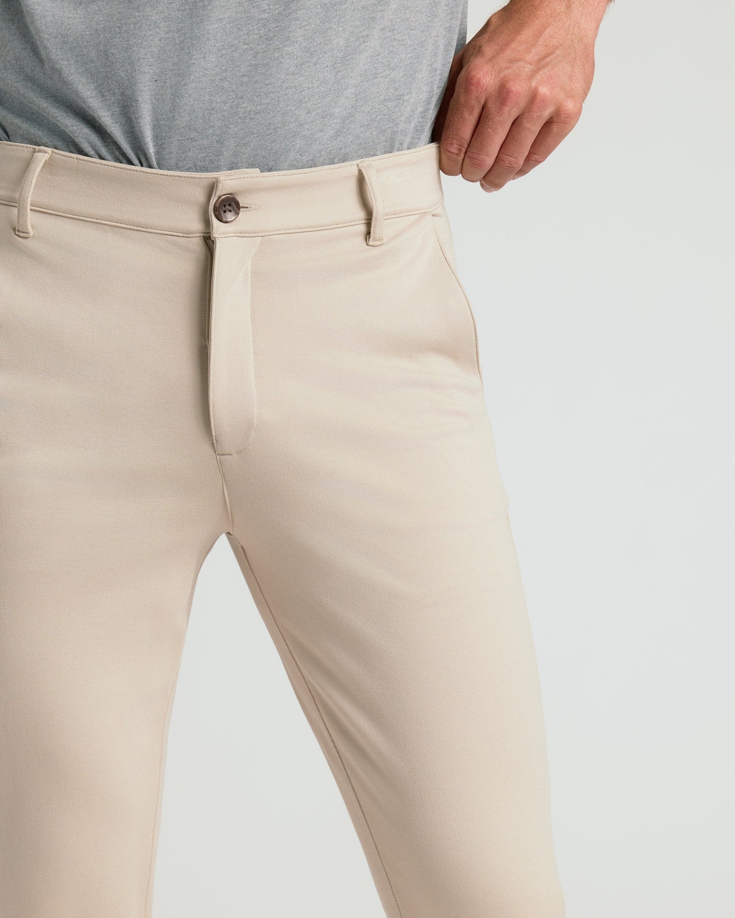 Sandstone Slim Comfort Knit Chino Pant