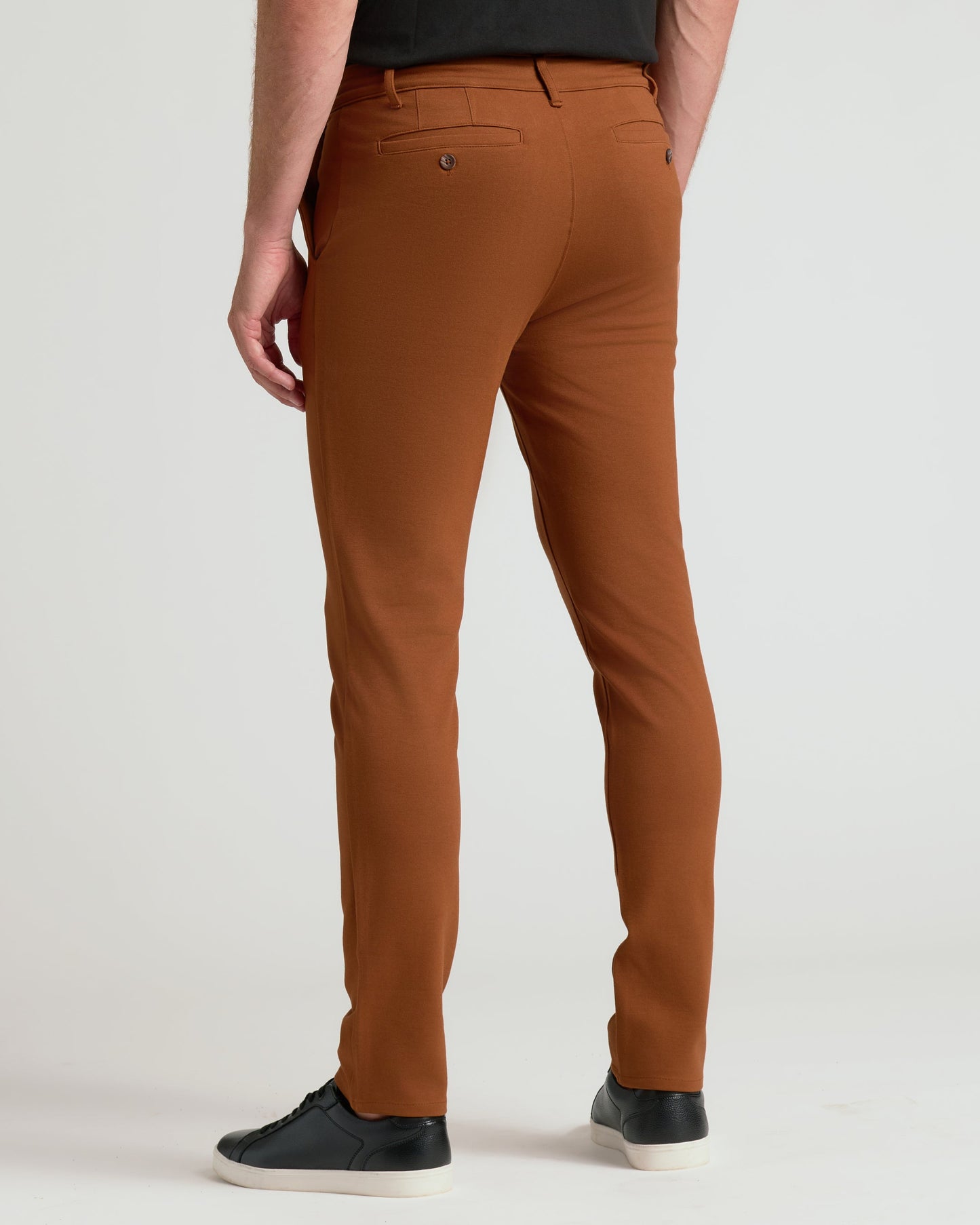 Suede Brown Slim Comfort Knit Chino Pant