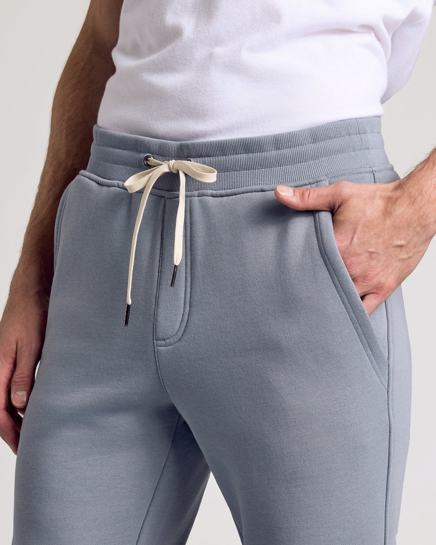 Dusty Blue Fleece French Terry Joggers