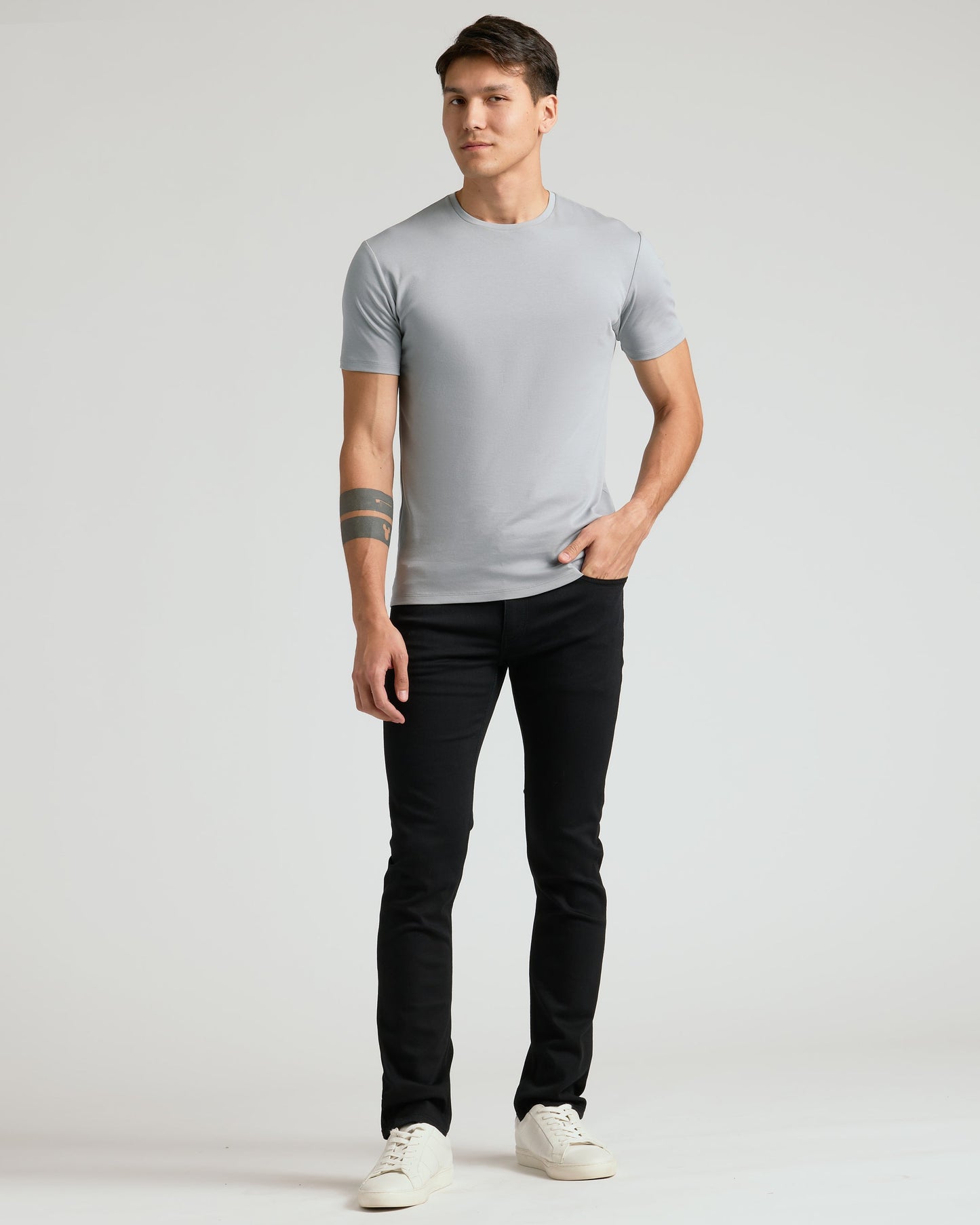 Black Wash Straight Comfort Stretch Jeans