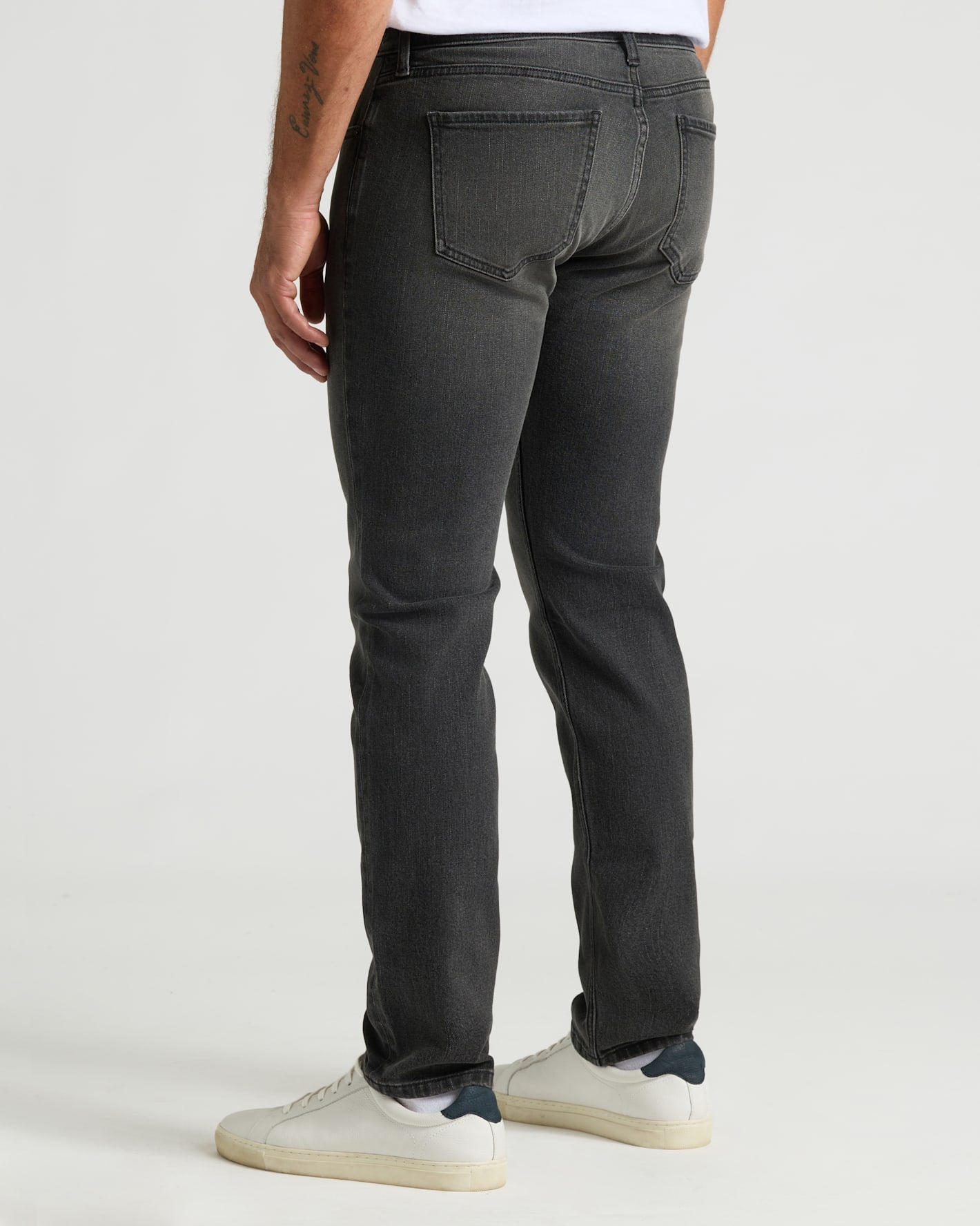 Gray Wash Slim Authentic Denim Jeans
