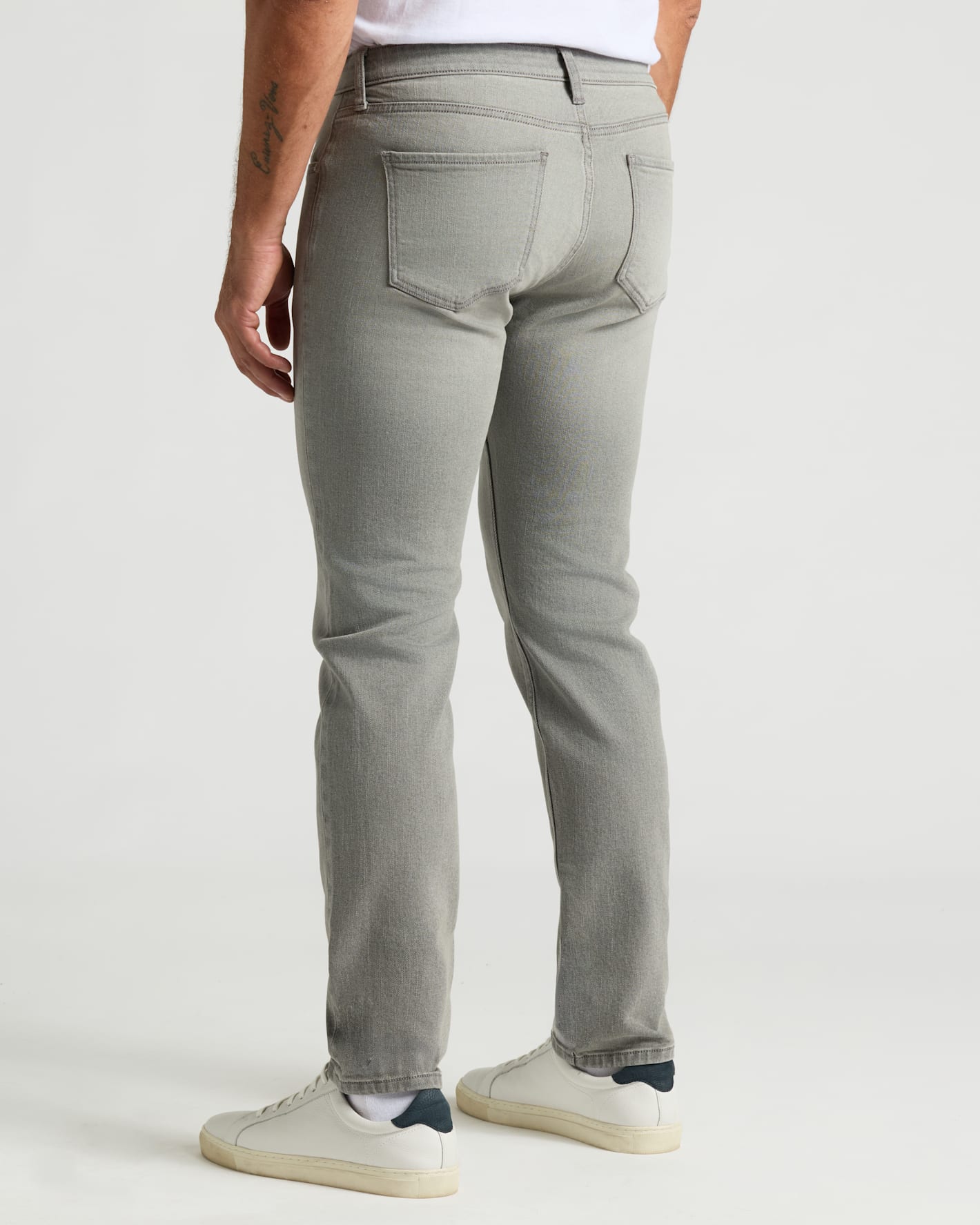 Medium Gray Wash Slim Authentic Denim Jeans