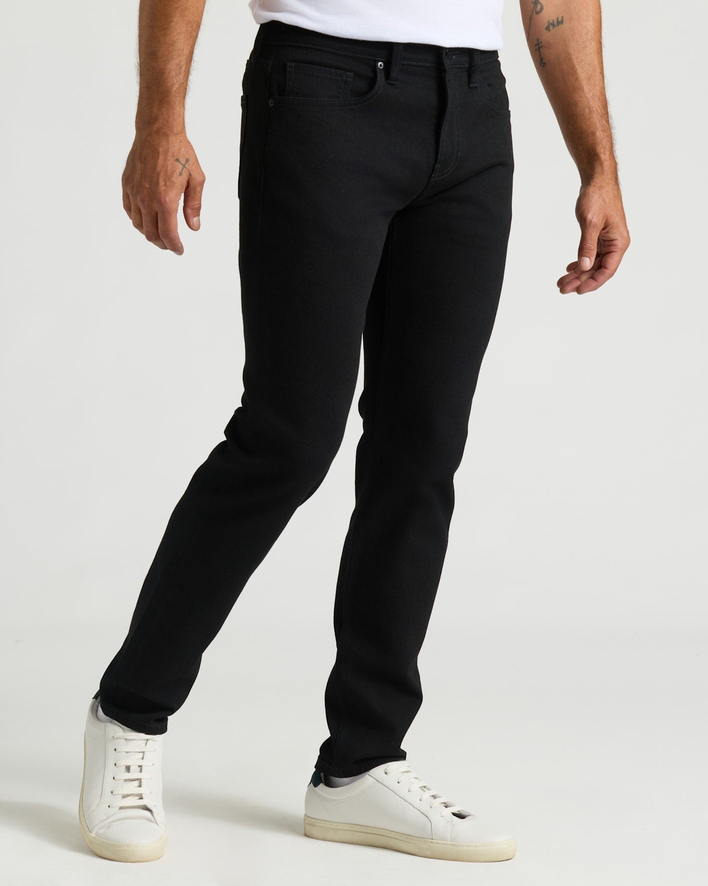 Black Wash Slim Authentic Denim Jeans