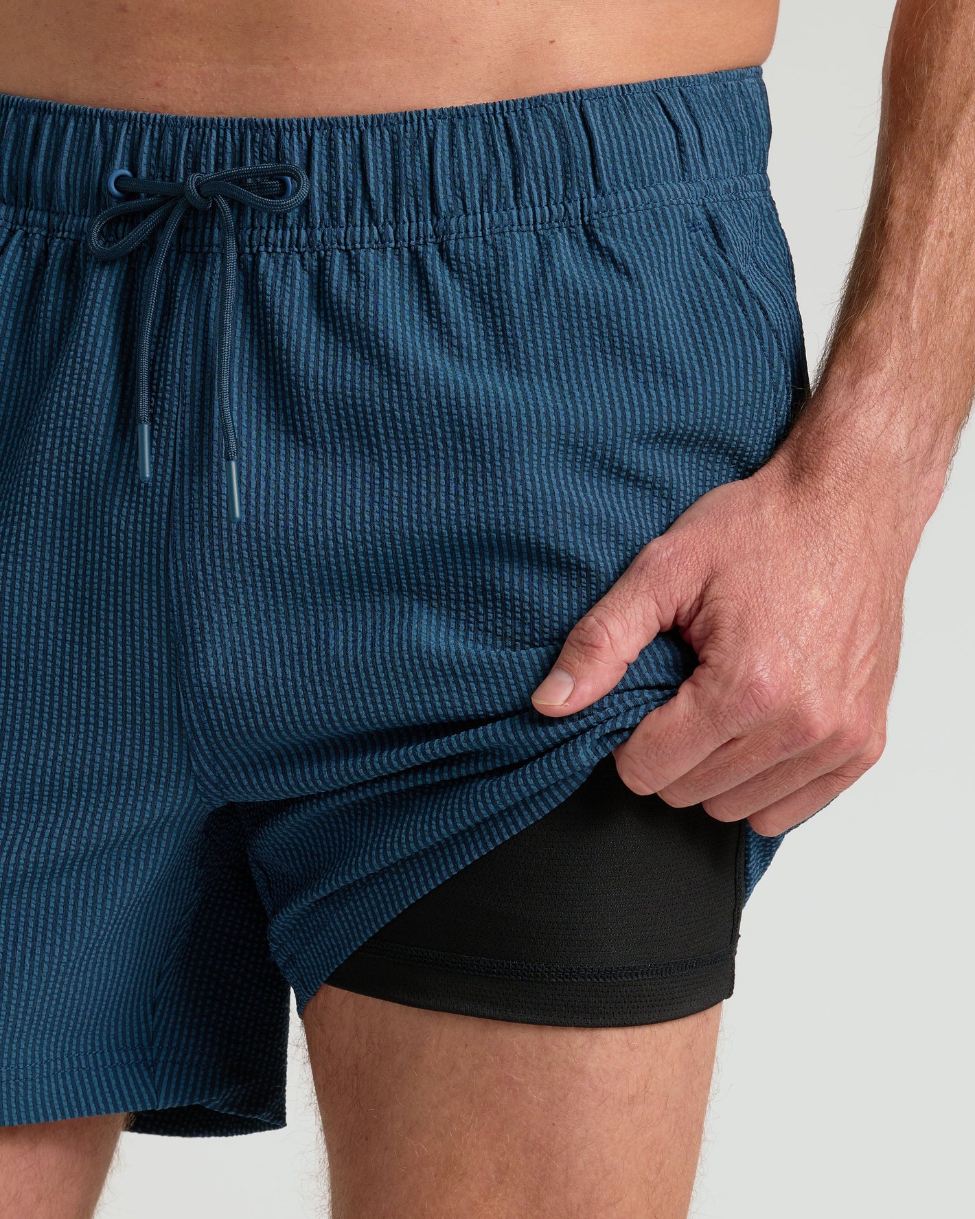 5" Underwater Seersucker Swim Trunks