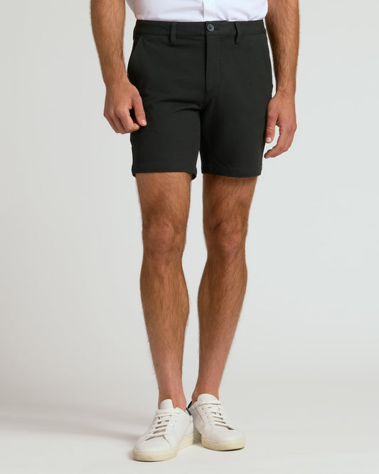7" Black Chino Shorts 2.0