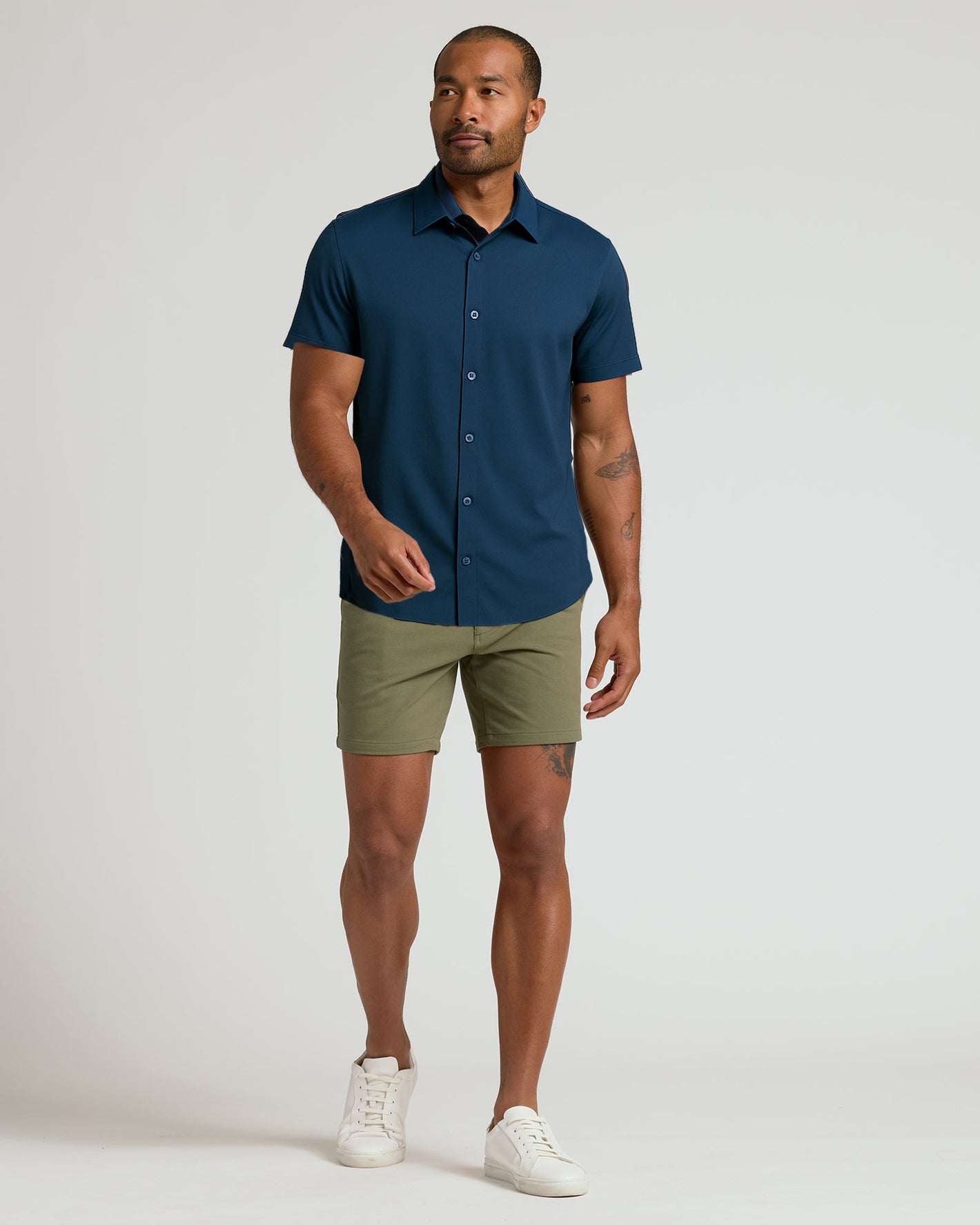 7" Military Green Chino Shorts 2.0